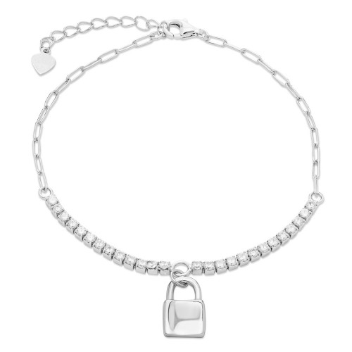 PULSERA CIRCONITAS CENTRO CANDADO - PU4997R