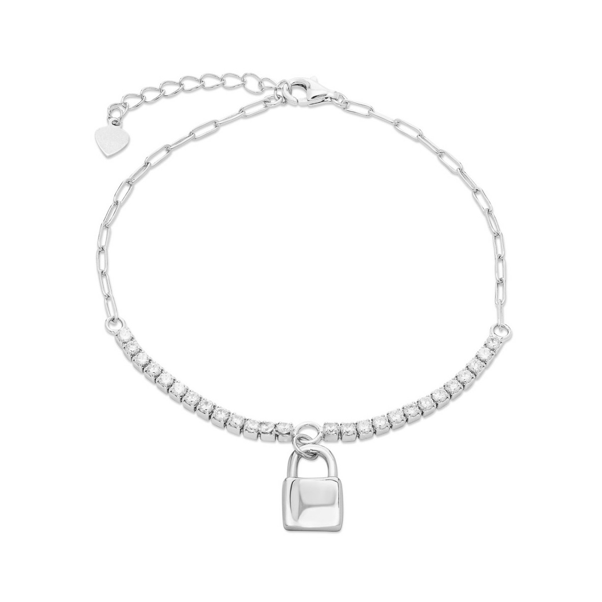 PULSERA CIRCONITAS CENTRO CANDADO - PU4997R