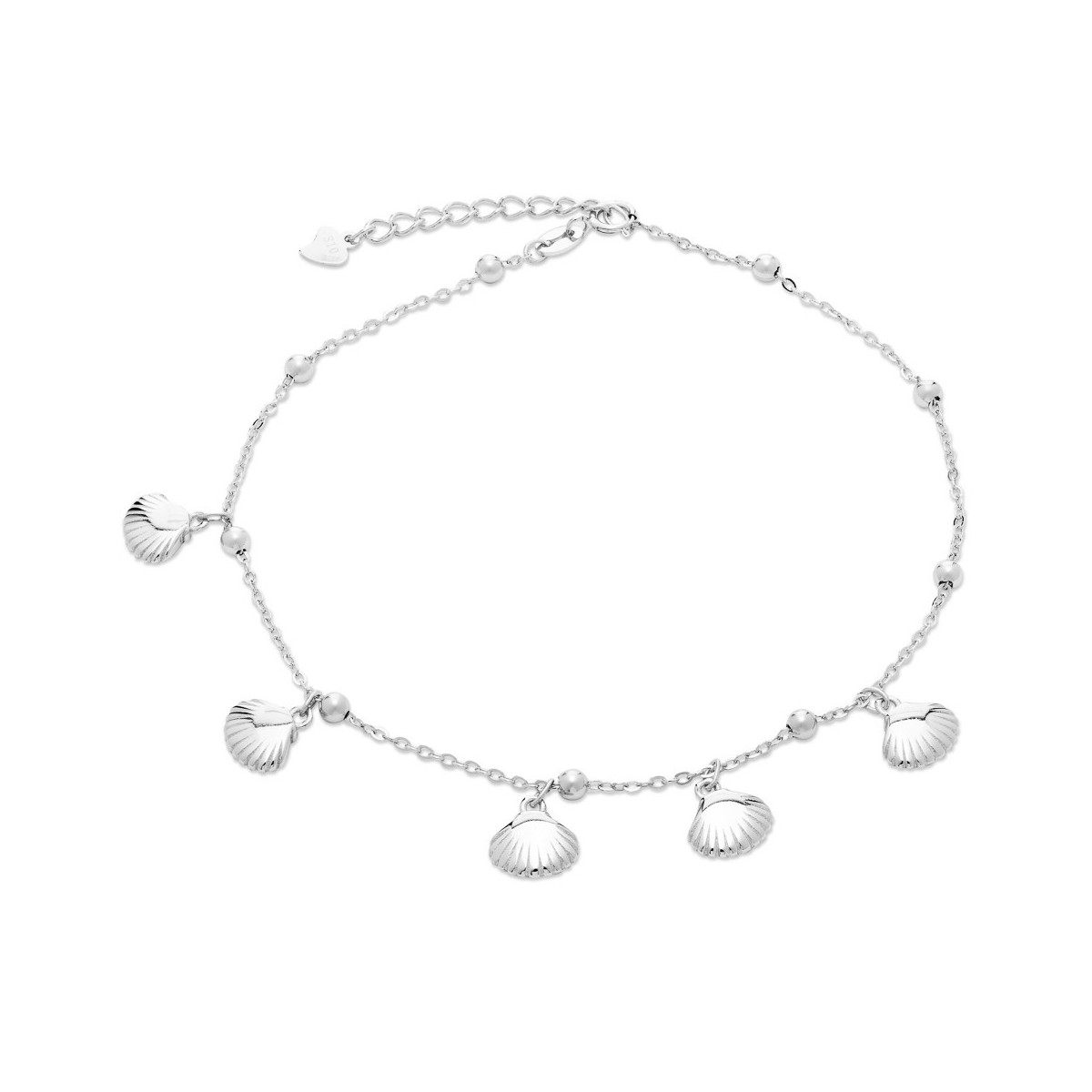 TOBILLERA CADENA BOLA + CONCHA - PU5005T