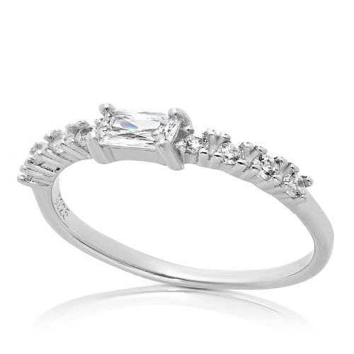 ANILLO CENTRO CZ RECTANGULAR + 8 CZ - SO1445/04