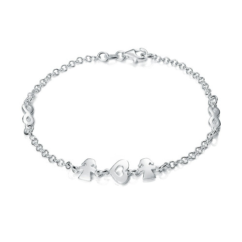 PULSERA CORAZON INFINITO Y NIÑOS - PU3662