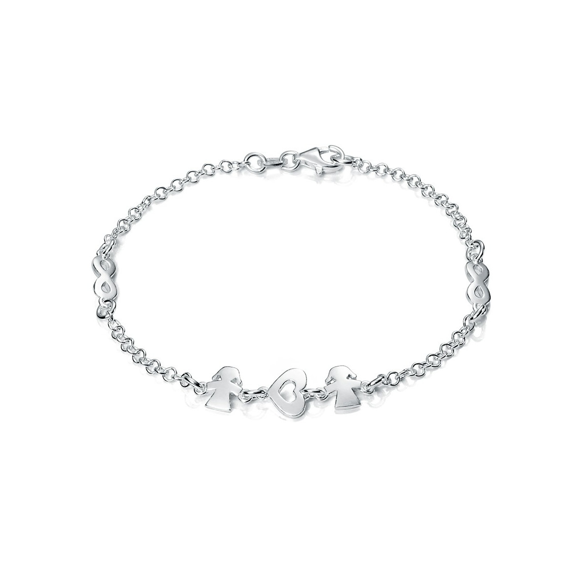 PULSERA CORAZON INFINITO Y NIÑOS - PU3662