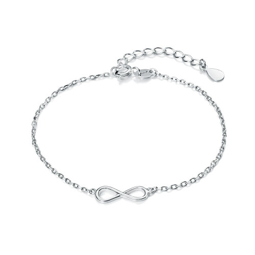 PULSERA INFINITO LISO RODIO - PU3840