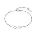 PULSERA INFINITO LISO RODIO - PU3840