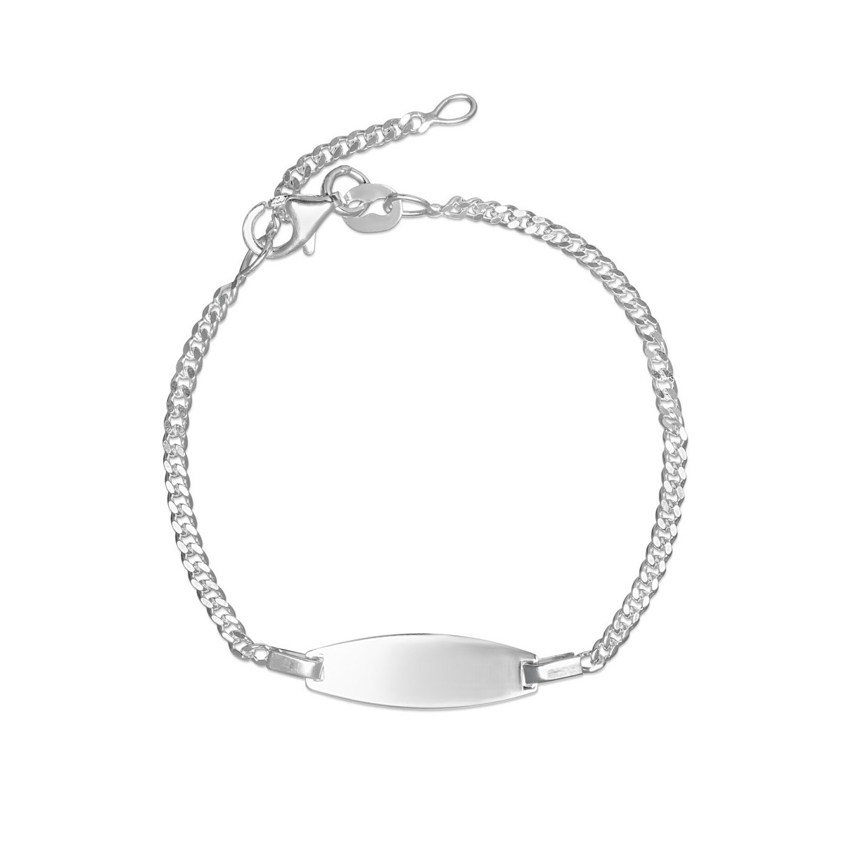 ESCLAVA BEBE BARBADA 15CM CHAPA OVALADA - ES1760