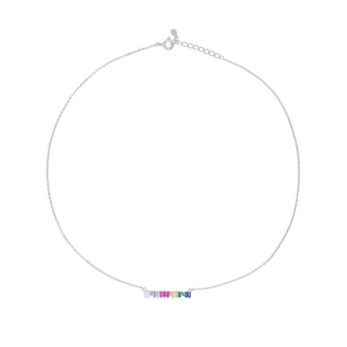 GARG.BARRA DE CZ BAGUETTE MULTICOLOR - GA1445/24