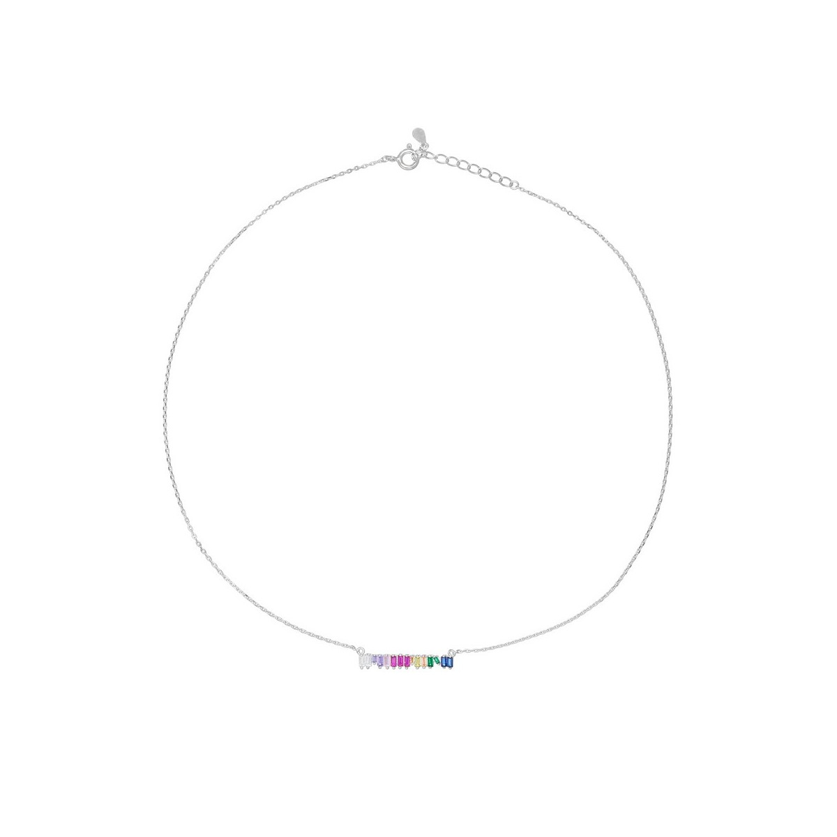GARG.BARRA DE CZ BAGUETTE MULTICOLOR - GA1445/24