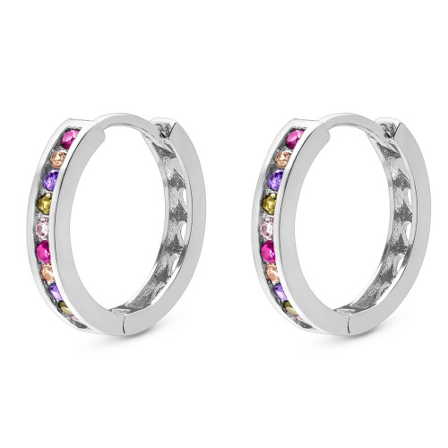 PENDIENTE ARO 20MM CZ MULTICOLOR 19 MM - PE4133/24