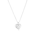 COLGANTE CORAZON MAMA + BEBE CON CZ - CO2678