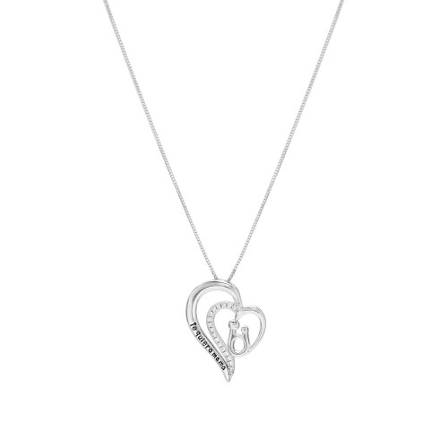 COLGANTE CORAZON SILUETA TE QUIERO MAMA - CO2683