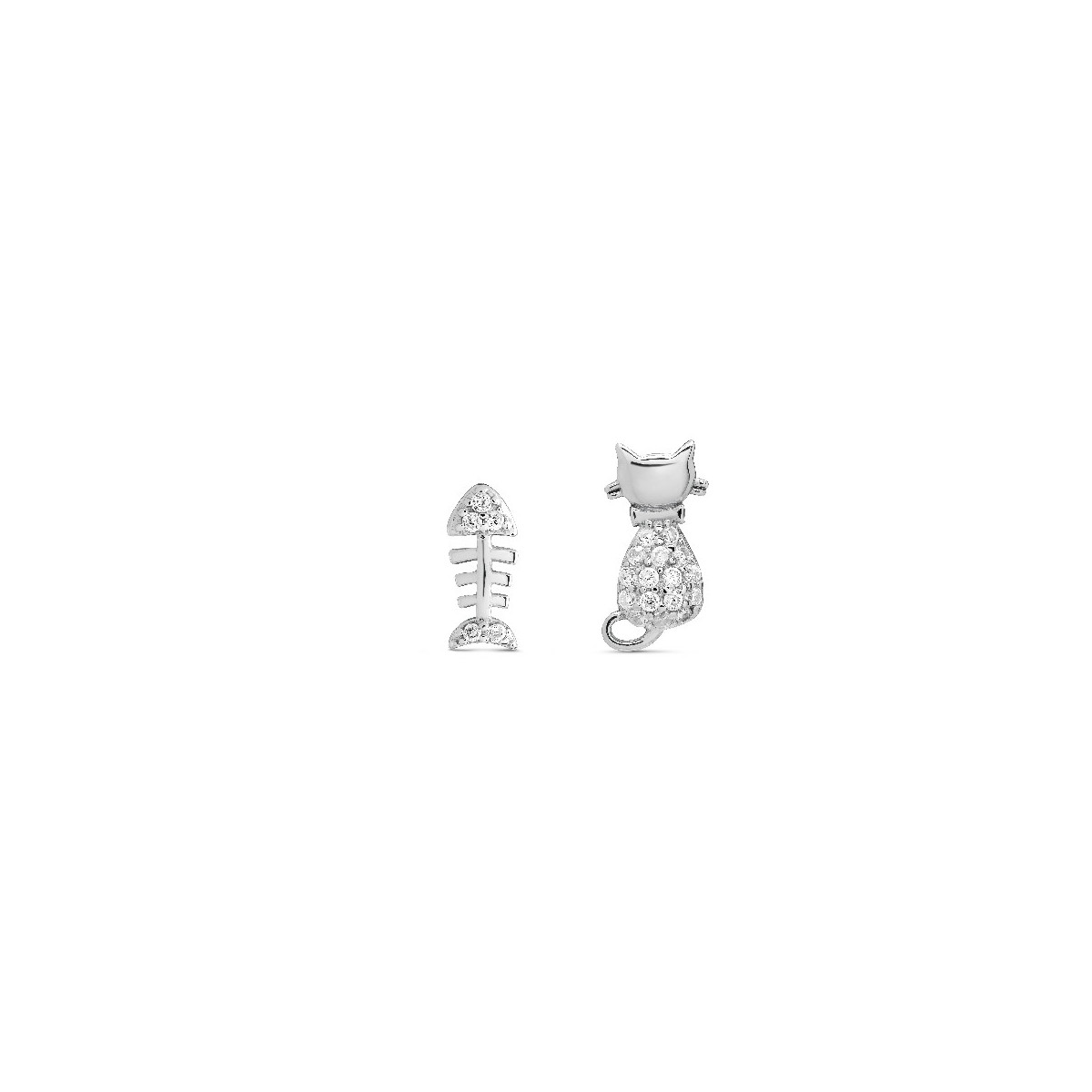 PENDIENTE GATO + RASPA CIRCONITAS - PE5554R