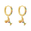 PENDIENTE ARO CZ MULTICOLOR COPA CH - PE5846/24CH