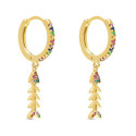 PENDINETE ARO CZ MULTICOLOR + RASPA  - PE5848/24CH