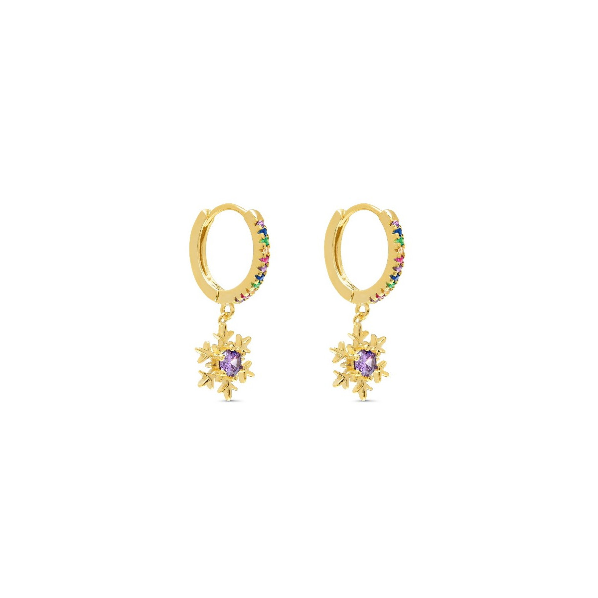 PENDIENTE ARO CZ MULTICOLOR + COPO NIEVE - PE5849/24CH PENDIENTE ARO CZ MULTICOLOR + COPO NIEVE - PE5849/24CH