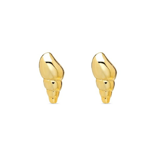 PENDIENTE CARACOLA LISA CHAPADO - PE5855CH