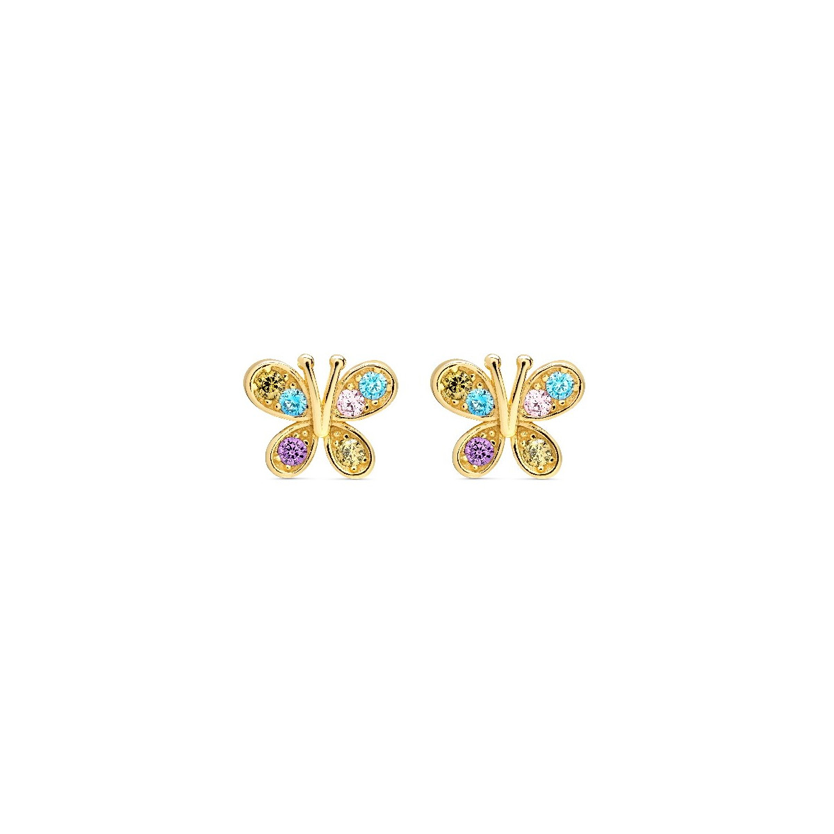 PENDIENTE MARIPOSA ALAS MULTICOLOR - PE5865/24CH