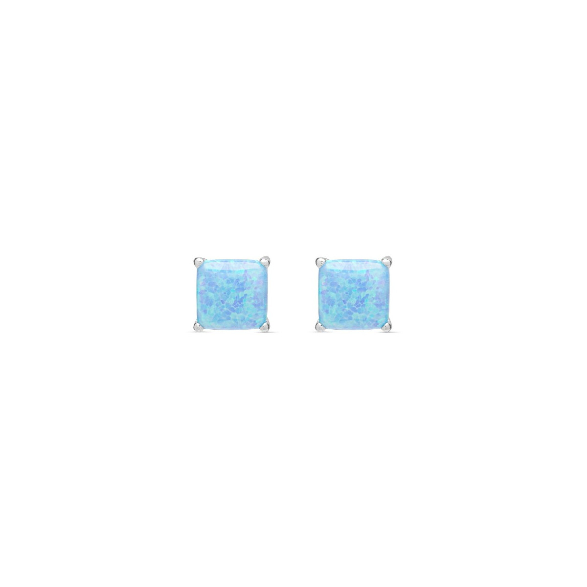 PENDIENTE CUADRADO GARRAS OPAL AZUL - PE5869/15