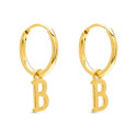 PENDIENTE ARO 1,5 X 13MM LETRA B - PE5899CH/B