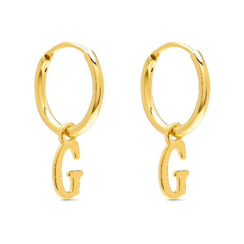 PENDIENTE ARO 1,5 X 13MM LETRA G - PE5899CH/G