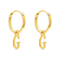PENDIENTE ARO 1,5 X 13MM LETRA G - PE5899CH/G
