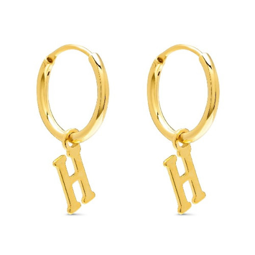 PENDIENTE ARO 1,5 X 13MM LETRA H - PE5899CH/H