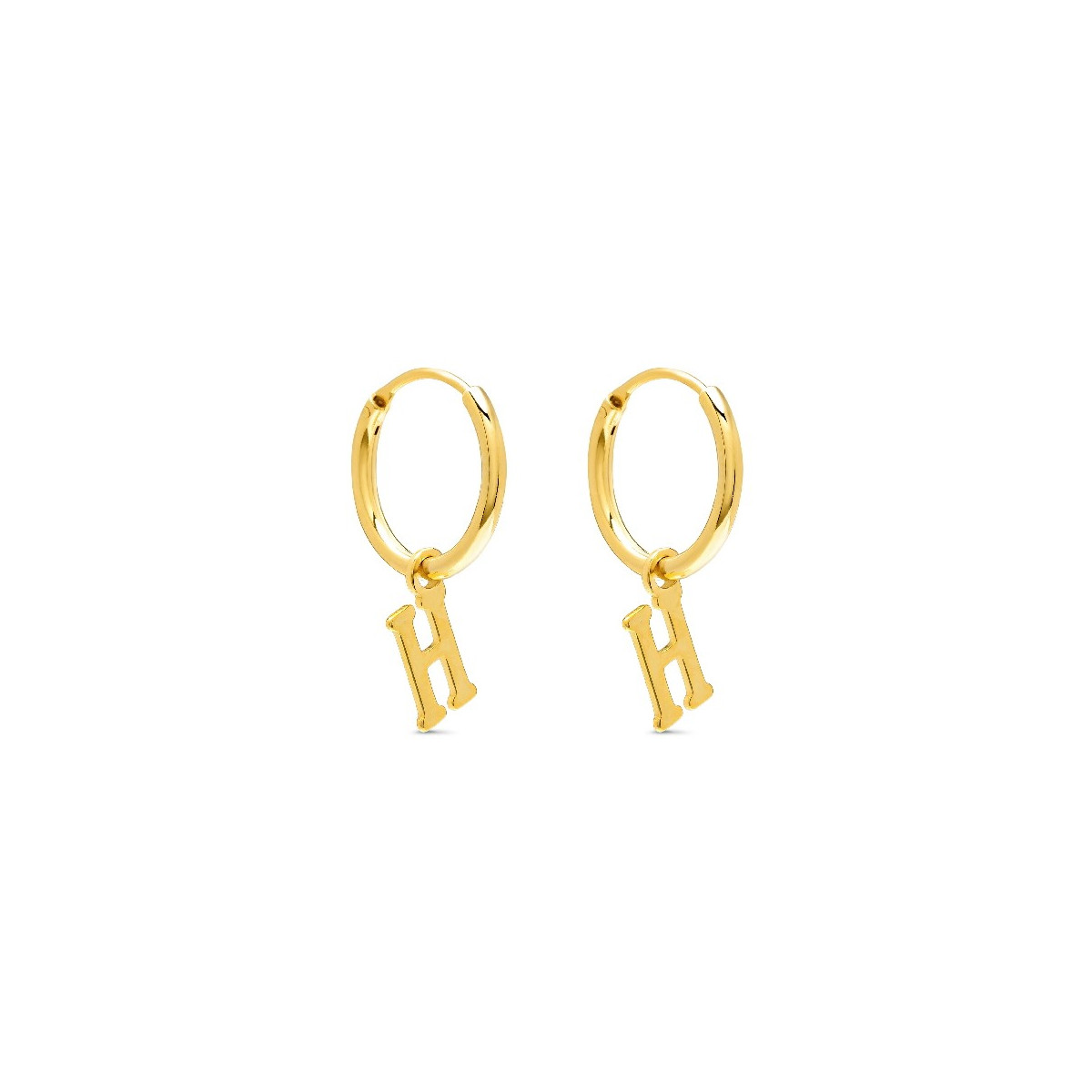 PENDIENTE ARO 1,5 X 13MM LETRA H - PE5899CH/H