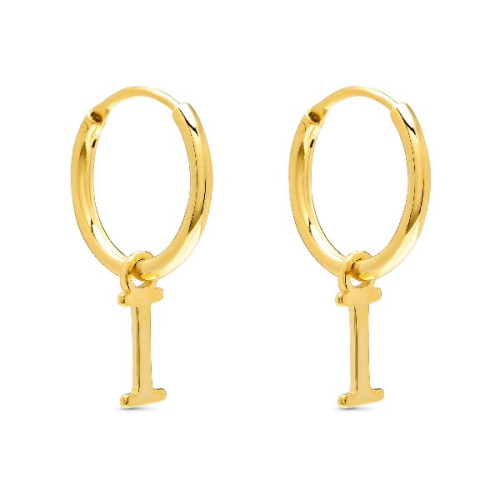 PENDIENTE ARO 1,5 X 13MM LETRA I - PE5899CH/I