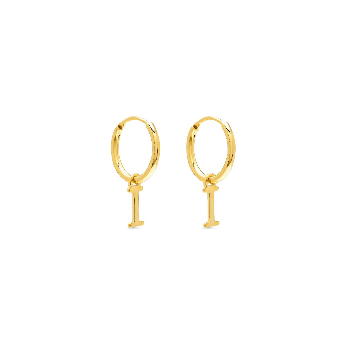 PENDIENTE ARO 1,5 X 13MM LETRA I - PE5899CH/I