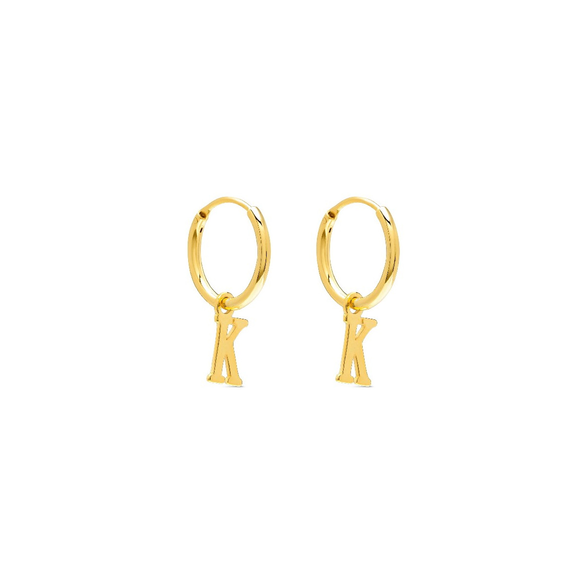 PENDIENTE ARO 1,5 X 13MM LETRA K - PE5899CH/K