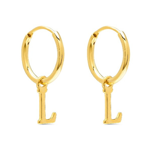 PENDIENTE ARO 1,5 X 13MM LETRA L - PE5899CH/L