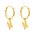 PENDIENTE ARO 1,5 X 13MM LETRA M - PE5899CH/M