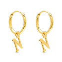 PENDIENTE ARO 1,5 X 13MM LETRA N - PE5899CH/N