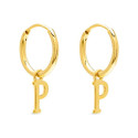 PENDIENTE ARO 1,5 X 13MM LETRA P - PE5899CH/P