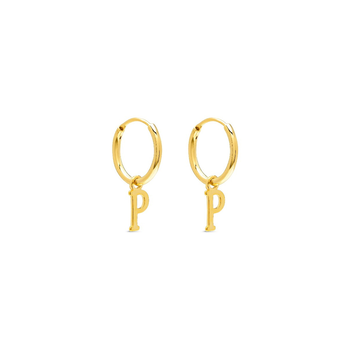 PENDIENTE ARO 1,5 X 13MM LETRA P - PE5899CH/P