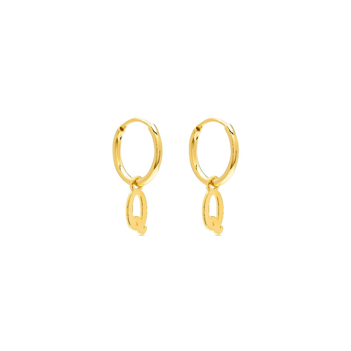 PENDIENTE ARO 1,5 X 13MM LETRA Q - PE5899CH/Q