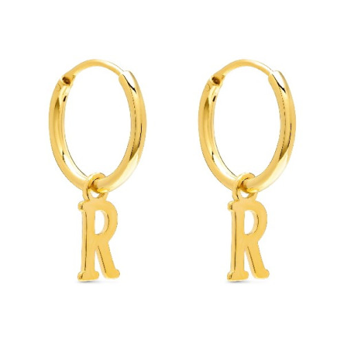 PENDIENTE ARO 1,5 X 13MM LETRA R - PE5899CH/R