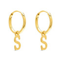 PENDIENTE ARO 1,5 X 13MM LETRA S - PE5899CH/S