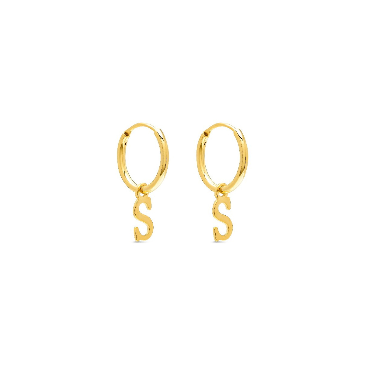 PENDIENTE ARO 1,5 X 13MM LETRA S - PE5899CH/S