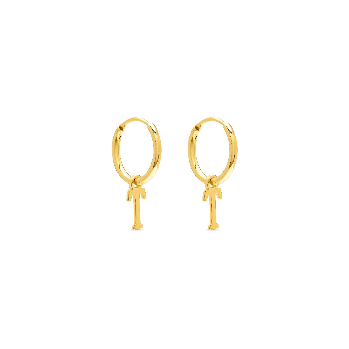 PENDIENTE ARO 1,5 X 13MM LETRA T - PE5899CH/T