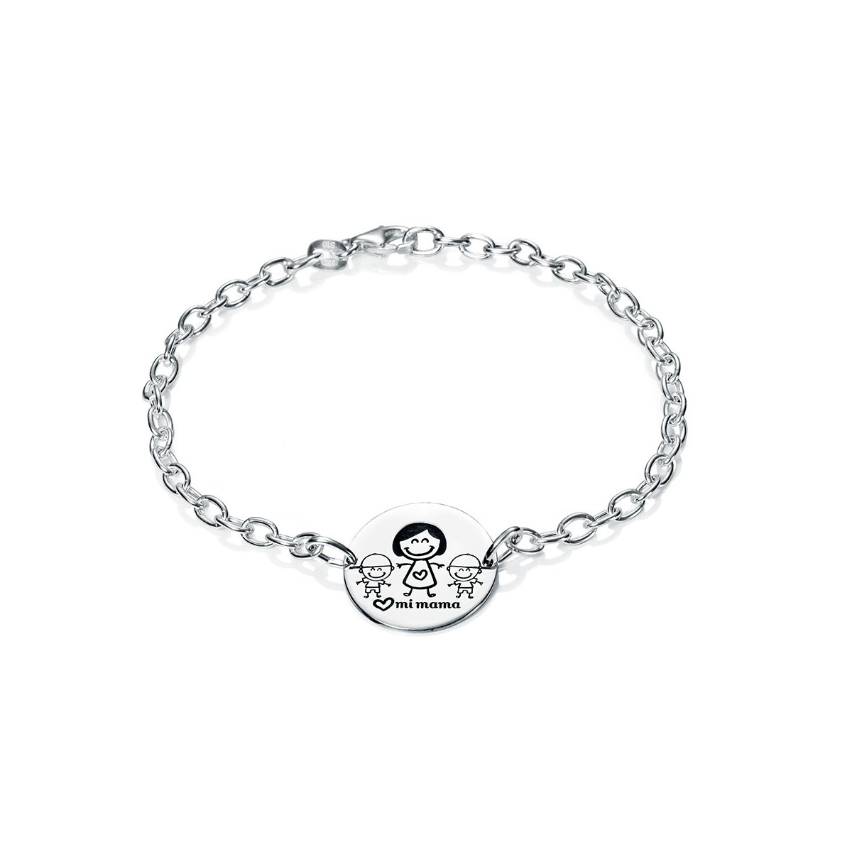 PULSERA MEDALLA MAMA Y 2 NIÑOS - PU4096