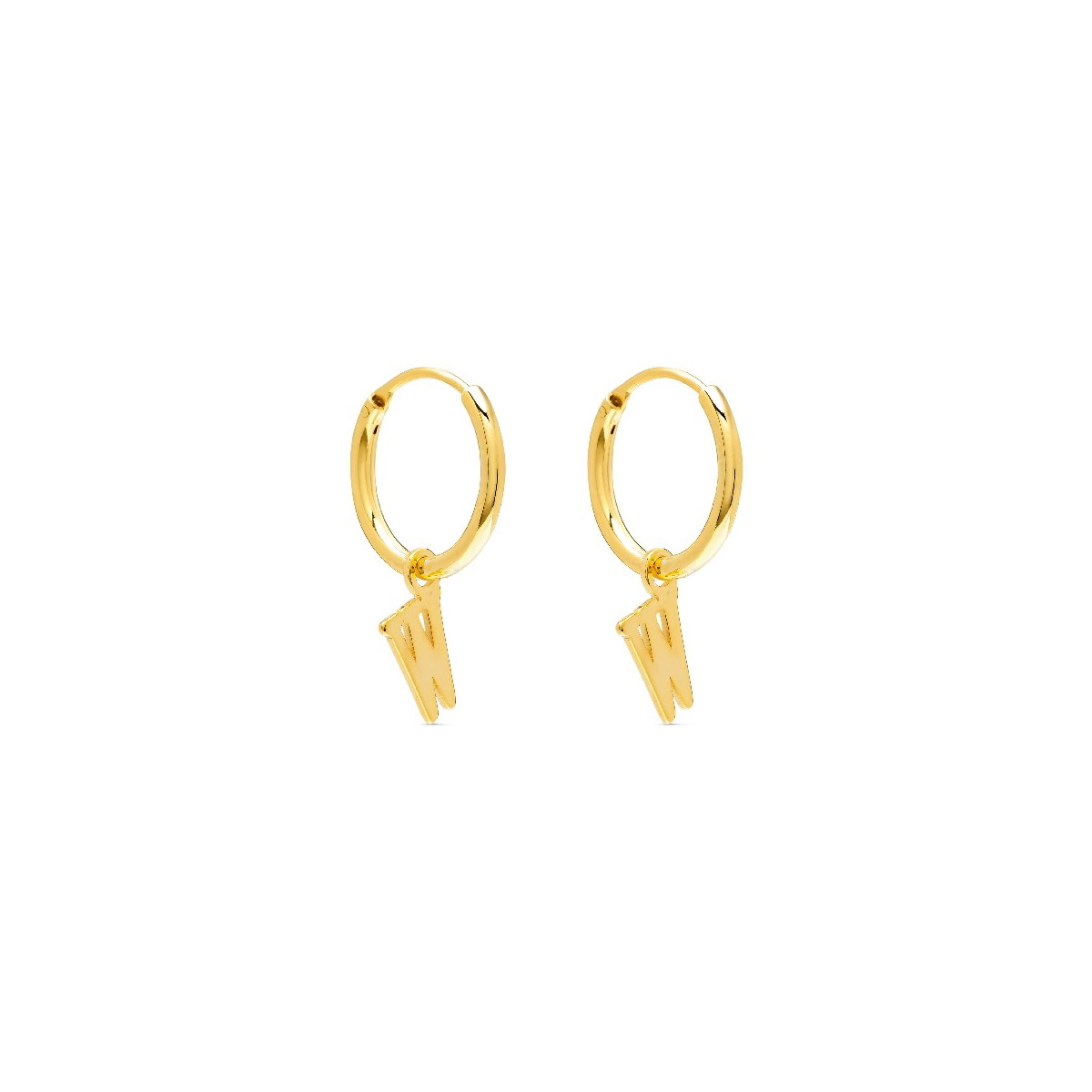 PENDIENTE ARO 1,5 X 13MM LETRA W - PE5899CH/W