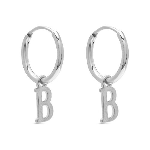 PENDIENTE ARO 1,5 X 13MM LETRA B - PE5899R/B