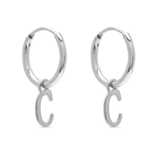 PENDIENTE ARO 1,5 X 13MM LETRA C - PE5899R/C