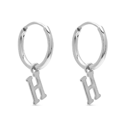 PENDIENTE ARO 1,5 X 13MM LETRA H - PE5899R/H