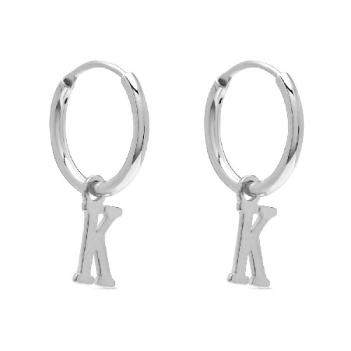 PENDIENTE ARO 1,5 X 13MM LETRA K - PE5899R/K