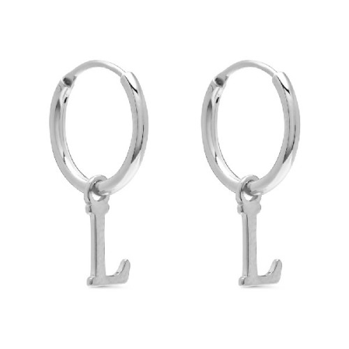 PENDIENTE ARO 1,5 X 13MM LETRA L - PE5899R/L