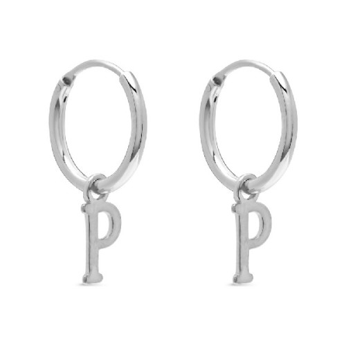PENDIENTE ARO 1,5 X 13MM LETRA P - PE5899R/P