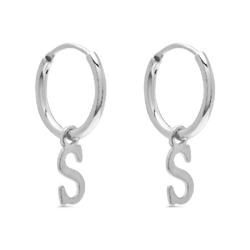 PENDIENTE ARO 1,5 X 13MM LETRA S - PE5899R/S