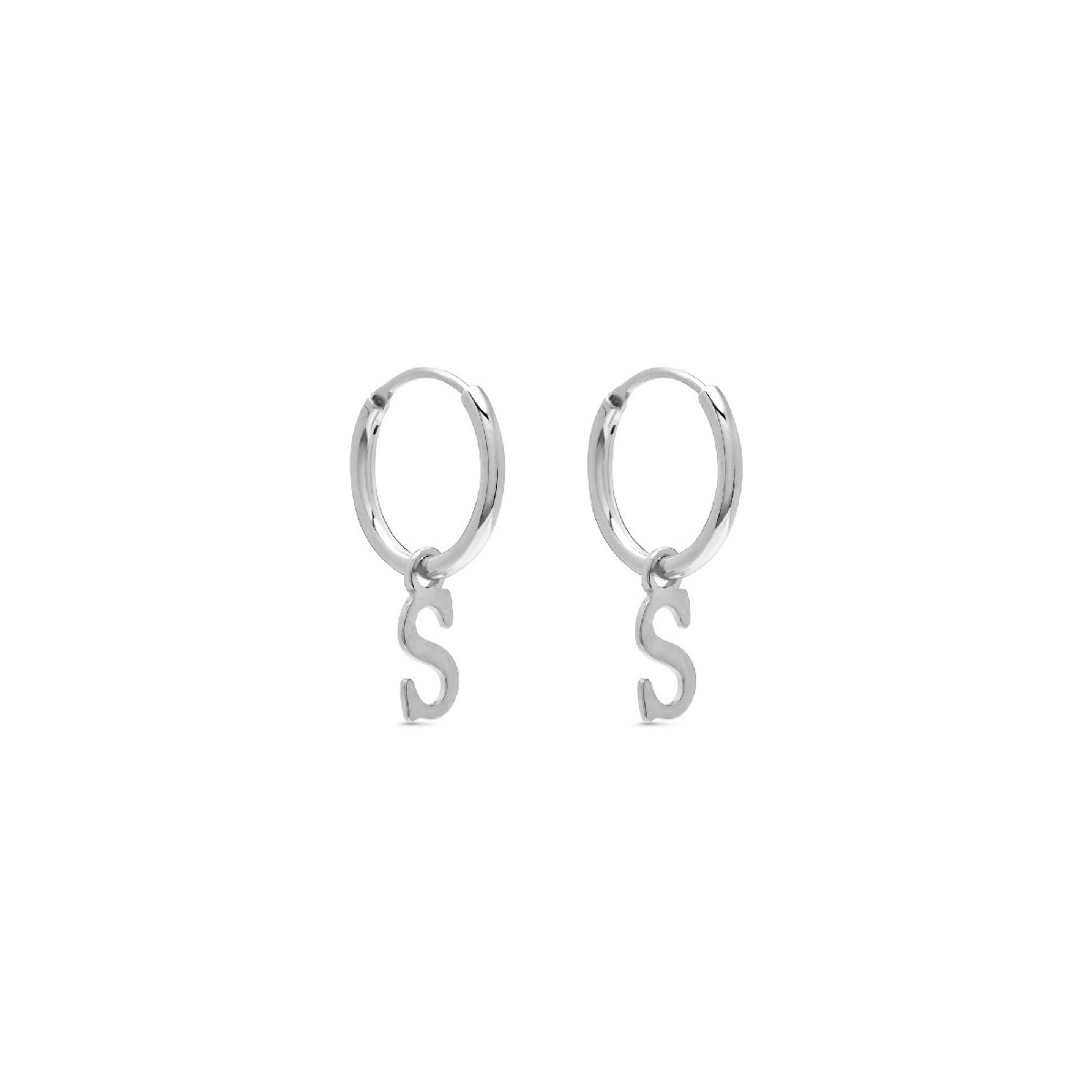 PENDIENTE ARO 1,5 X 13MM LETRA S - PE5899R/S