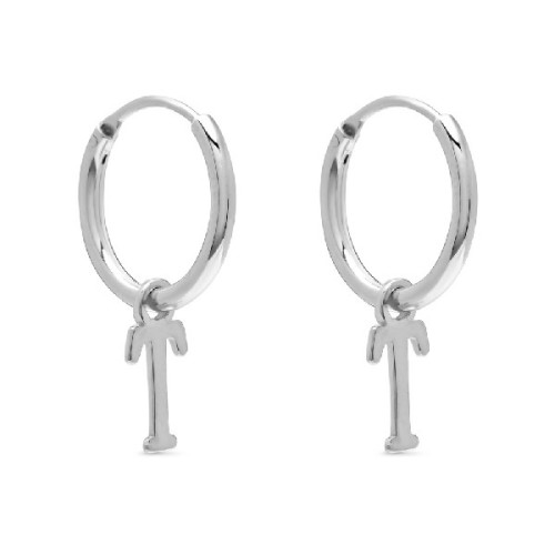 PENDIENTE ARO 1,5 X 13MM LETRA T - PE5899R/T